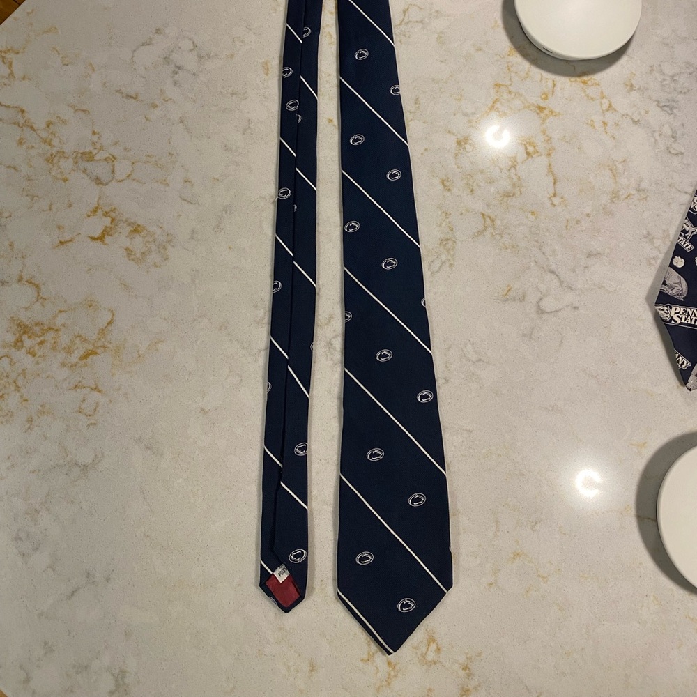 Vintage Penn State Classic Navy Striped Men's Tie - Cambridge Apparel